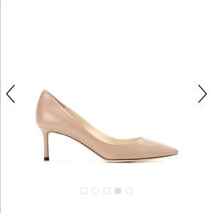 Jimmy Choo nude leather pumps
